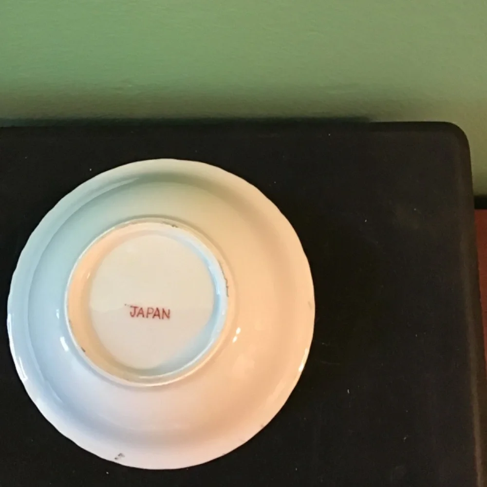 Vintage‎ Japanese Floral Saucer Dish Trinket Jewelry Dish